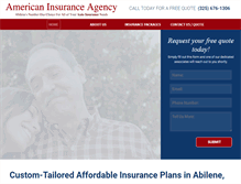 Tablet Screenshot of americaninsuranceabilene.com